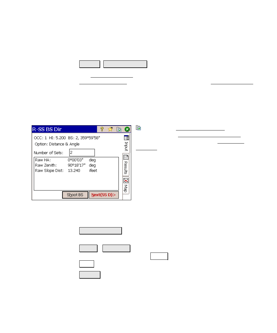 Radial sideshots | Spectra Precision Survey Pro v4.5 Ranger Reference Manual User Manual | Page 141 / 475