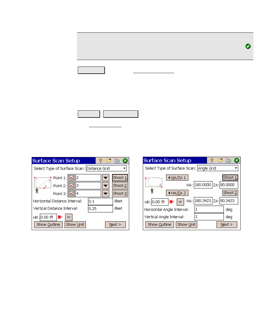 Surface scan | Spectra Precision Survey Pro v4.5 Ranger Reference Manual User Manual | Page 151 / 475