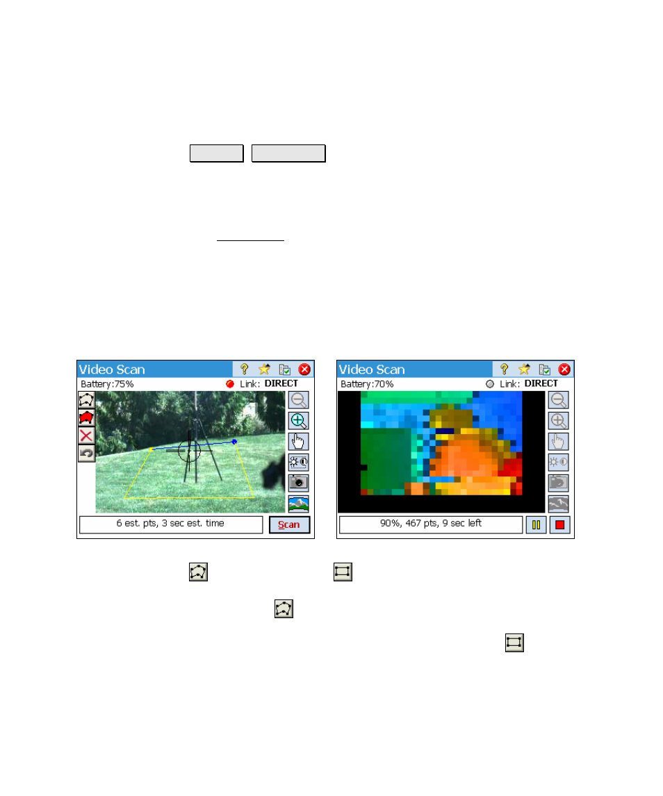 Video scan, Traverse / sideshot | Spectra Precision Survey Pro v4.5 Ranger Reference Manual User Manual | Page 155 / 475