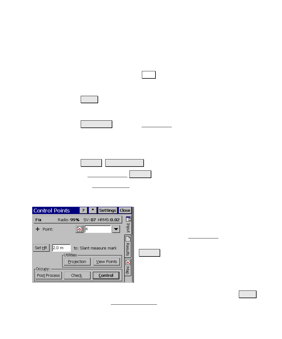 Control points, Surface scan | Spectra Precision Survey Pro v4.5 Ranger Reference Manual User Manual | Page 203 / 475