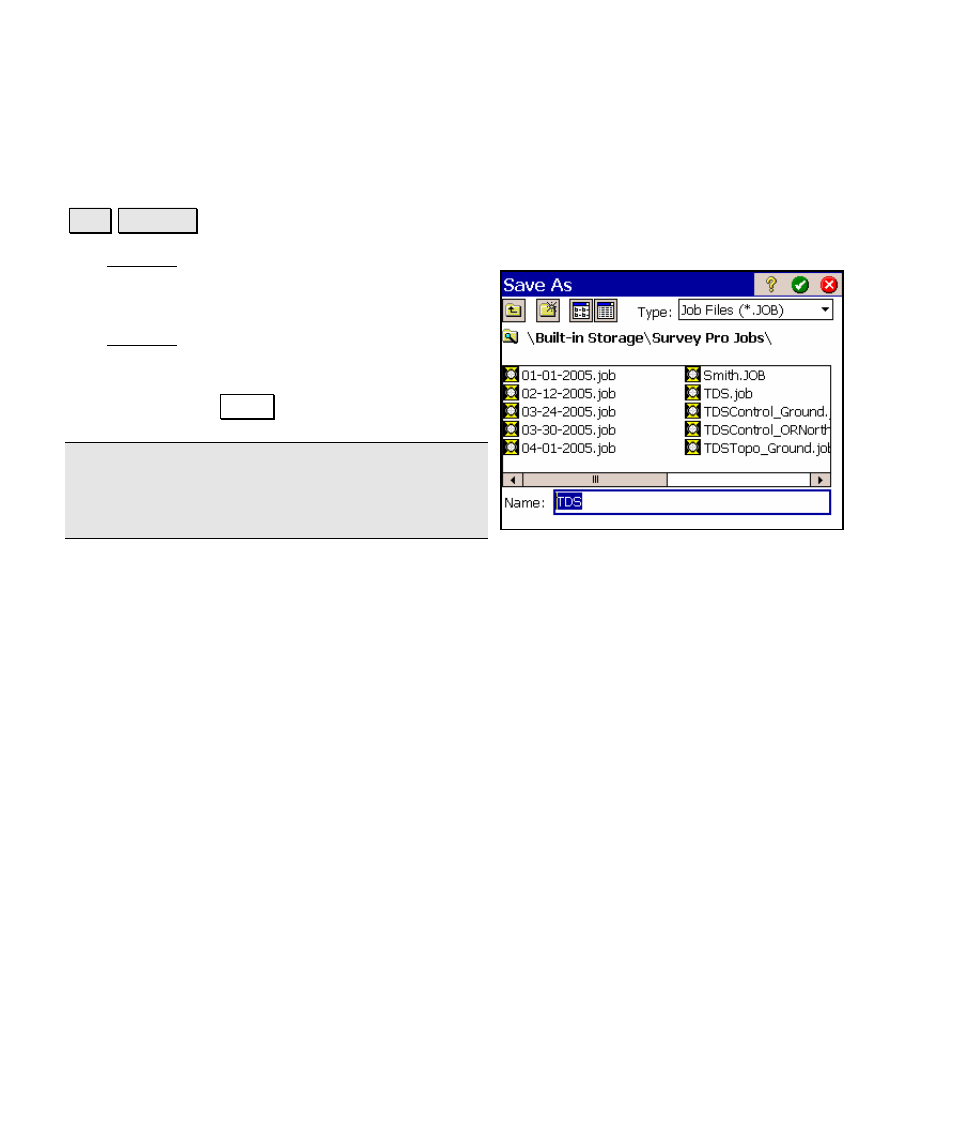 Save as | Spectra Precision Survey Pro v4.5 Ranger Reference Manual User Manual | Page 22 / 475