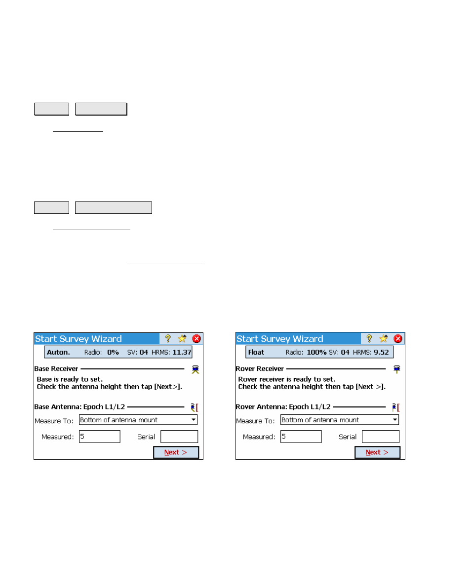 Gps status, Start gps survey | Spectra Precision Survey Pro v4.5 Ranger Reference Manual User Manual | Page 254 / 475