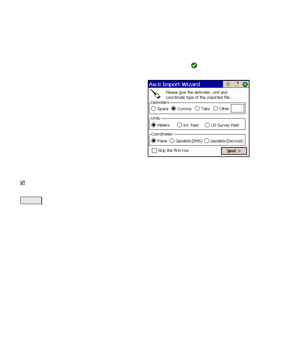Import *.txt coordinates | Spectra Precision Survey Pro v4.5 Ranger Reference Manual User Manual | Page 26 / 475