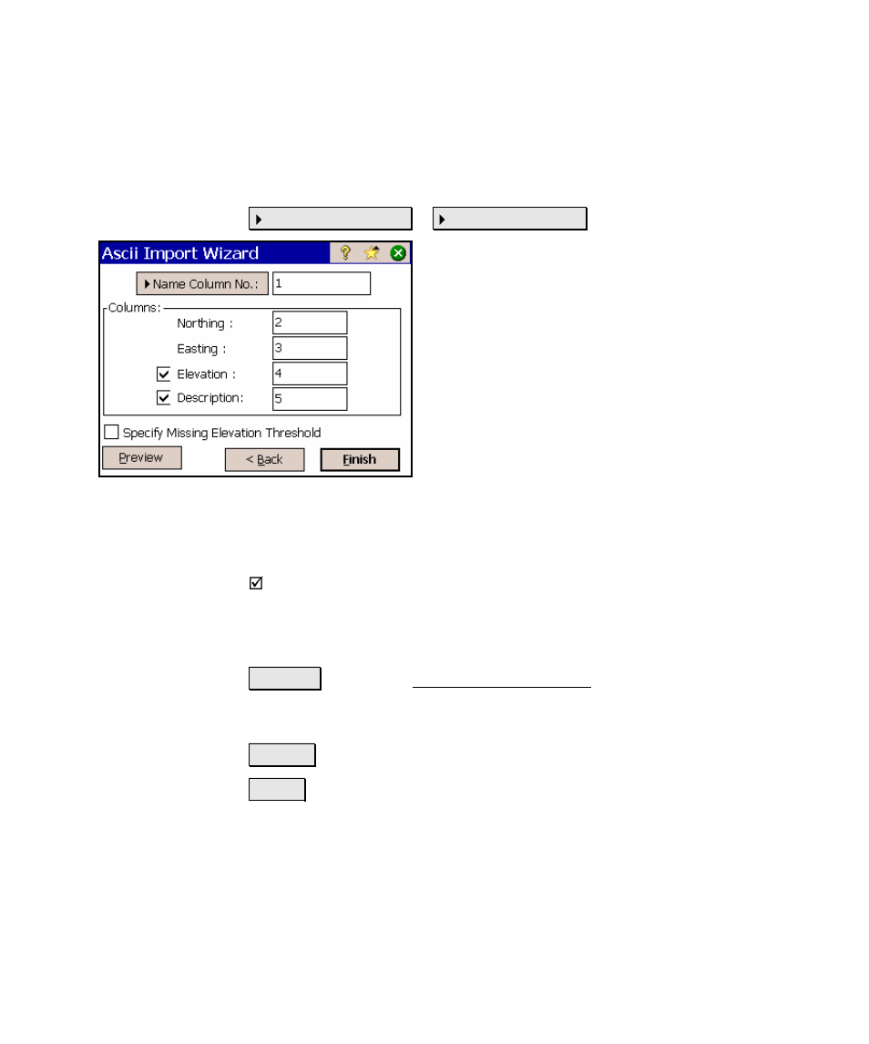 Import *.txt coordinates – screen two | Spectra Precision Survey Pro v4.5 Ranger Reference Manual User Manual | Page 27 / 475