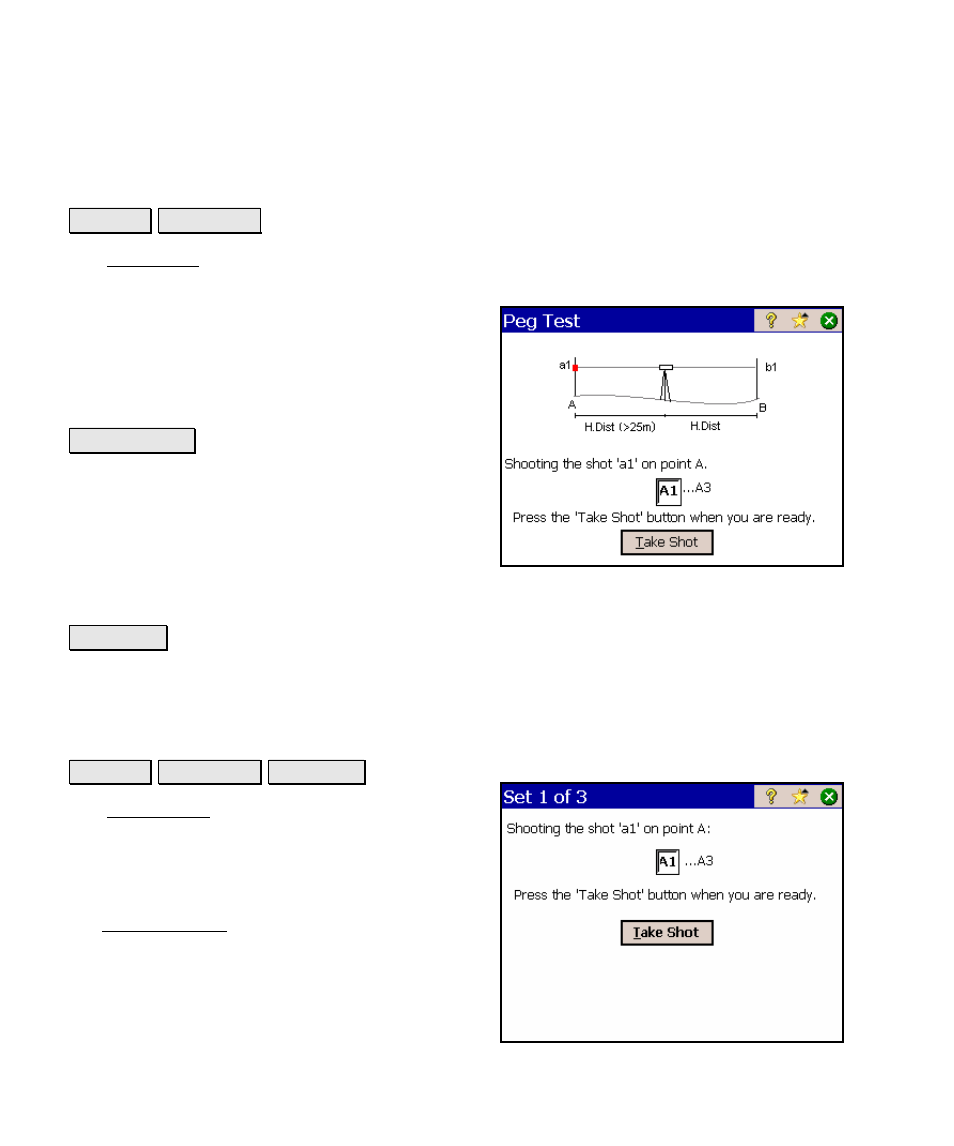 2 peg test, 2 peg shots | Spectra Precision Survey Pro v4.5 Ranger Reference Manual User Manual | Page 276 / 475