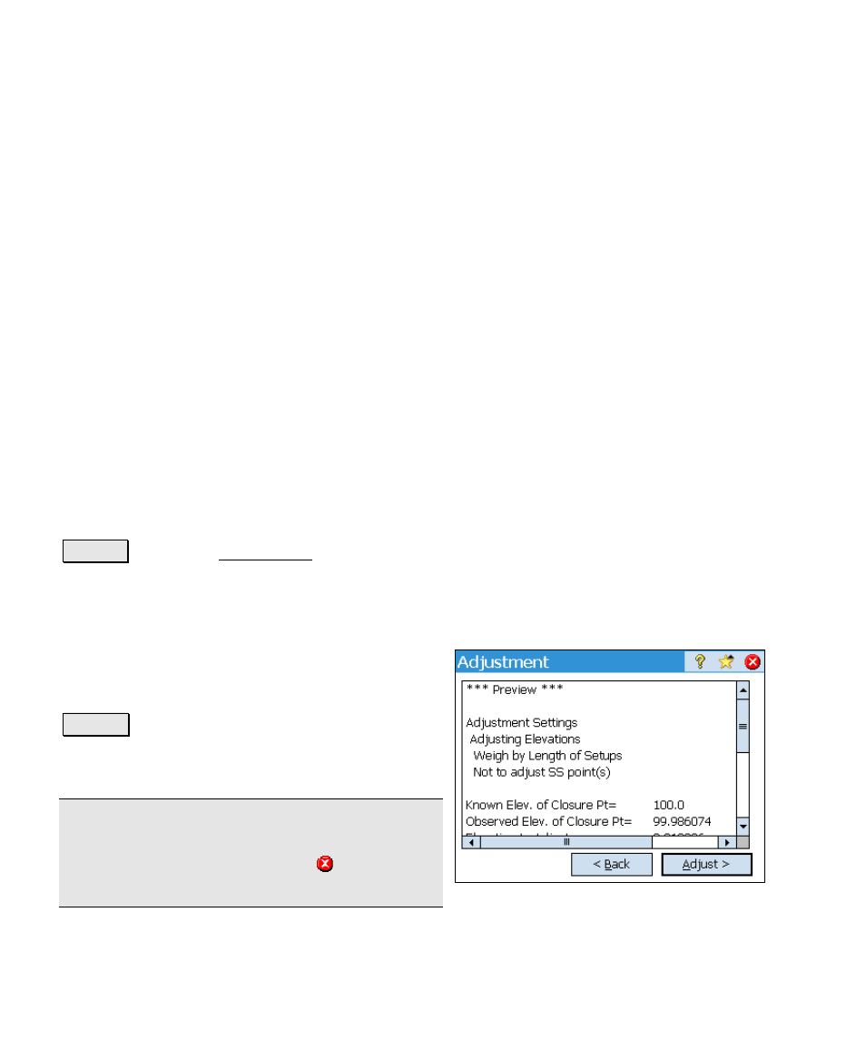 Adjustment – preview screen | Spectra Precision Survey Pro v4.5 Ranger Reference Manual User Manual | Page 278 / 475