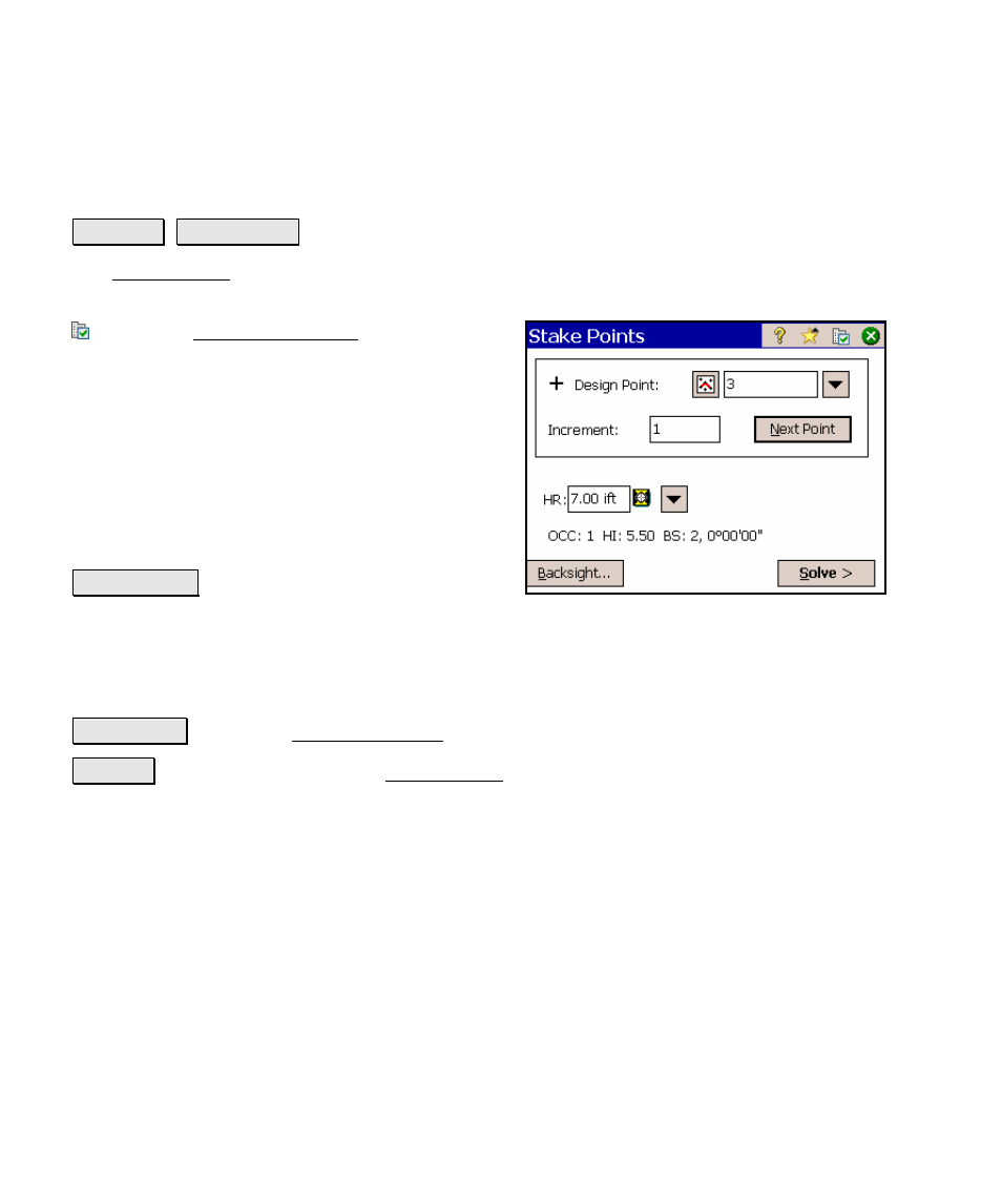 Stake points, Start gps survey | Spectra Precision Survey Pro v4.5 Ranger Reference Manual User Manual | Page 282 / 475