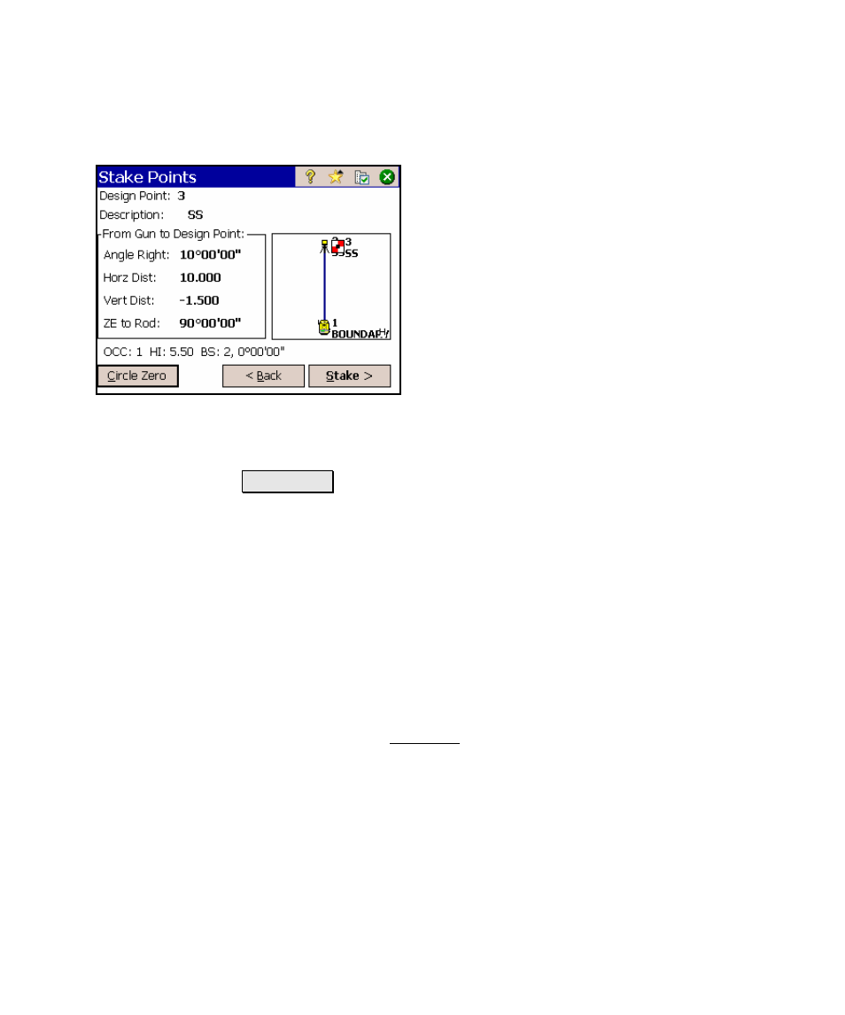 Stake points – screen two | Spectra Precision Survey Pro v4.5 Ranger Reference Manual User Manual | Page 283 / 475