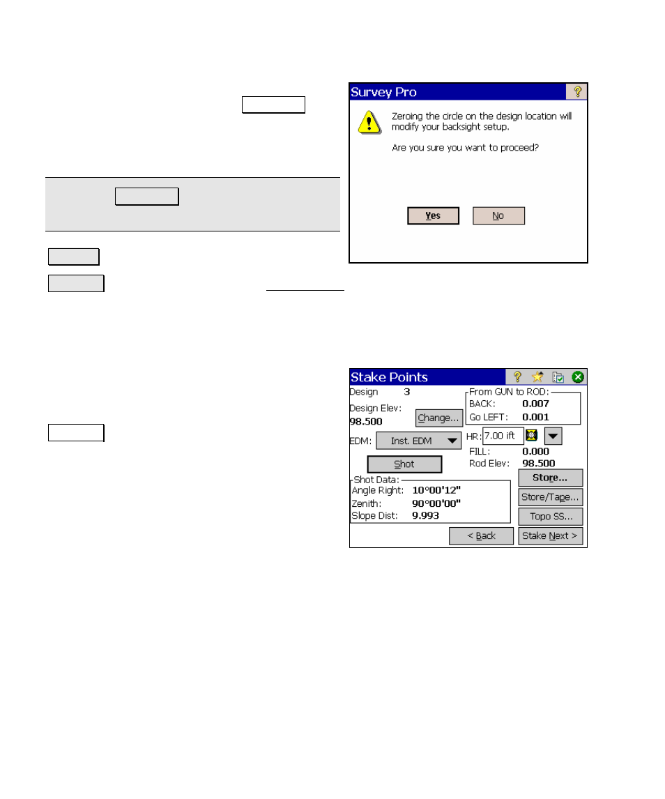 Stake points – screen three | Spectra Precision Survey Pro v4.5 Ranger Reference Manual User Manual | Page 284 / 475