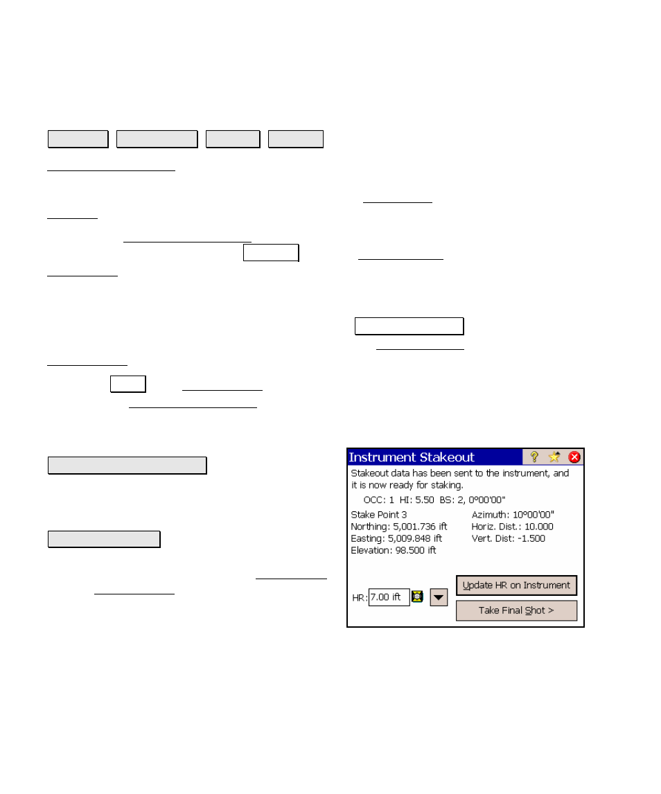 Instrument stakeout | Spectra Precision Survey Pro v4.5 Ranger Reference Manual User Manual | Page 286 / 475