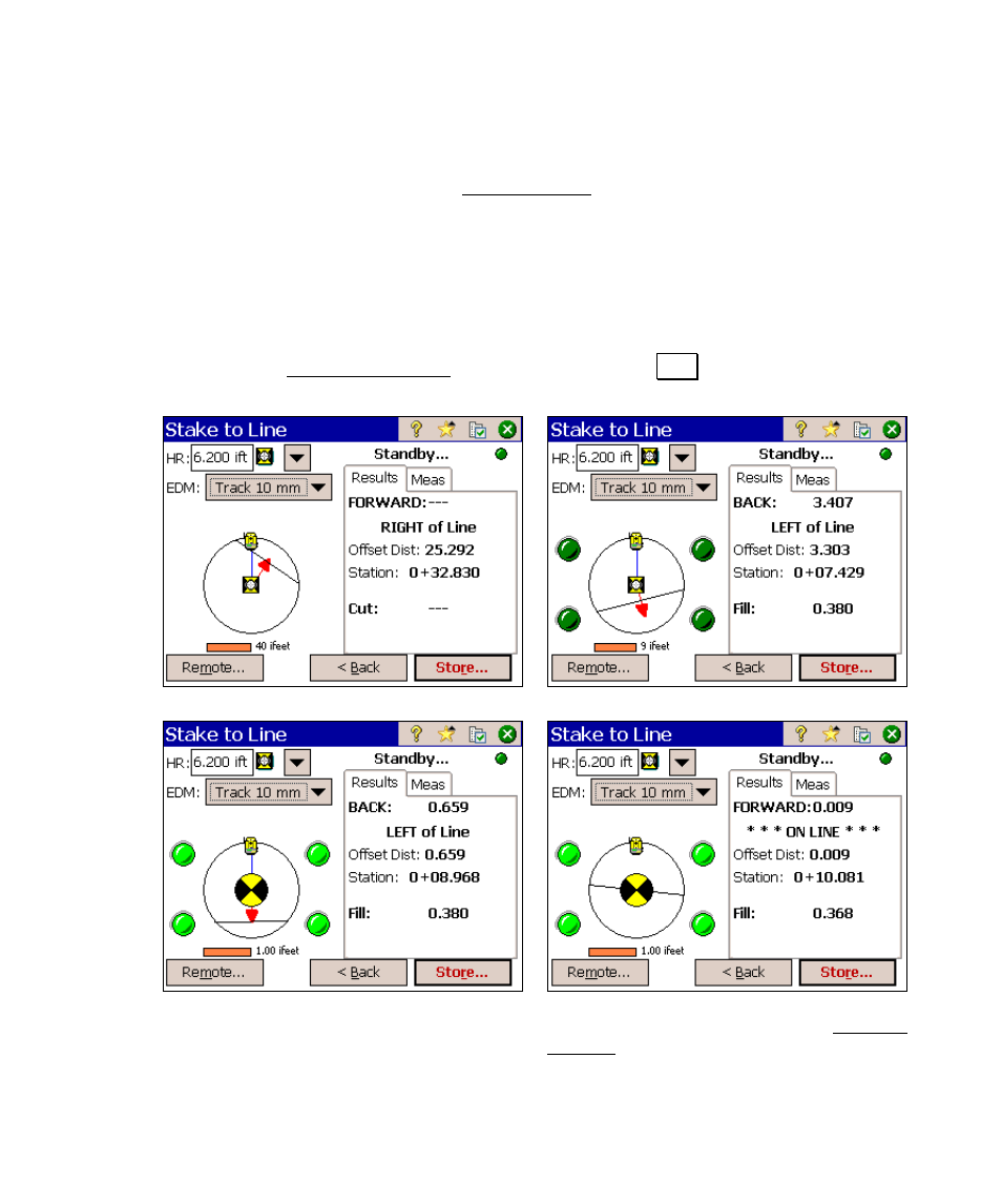 Remote stake to line | Spectra Precision Survey Pro v4.5 Ranger Reference Manual User Manual | Page 293 / 475