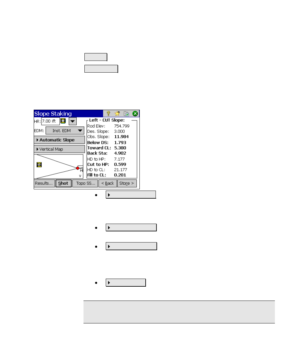 Slope staking – screen four | Spectra Precision Survey Pro v4.5 Ranger Reference Manual User Manual | Page 303 / 475