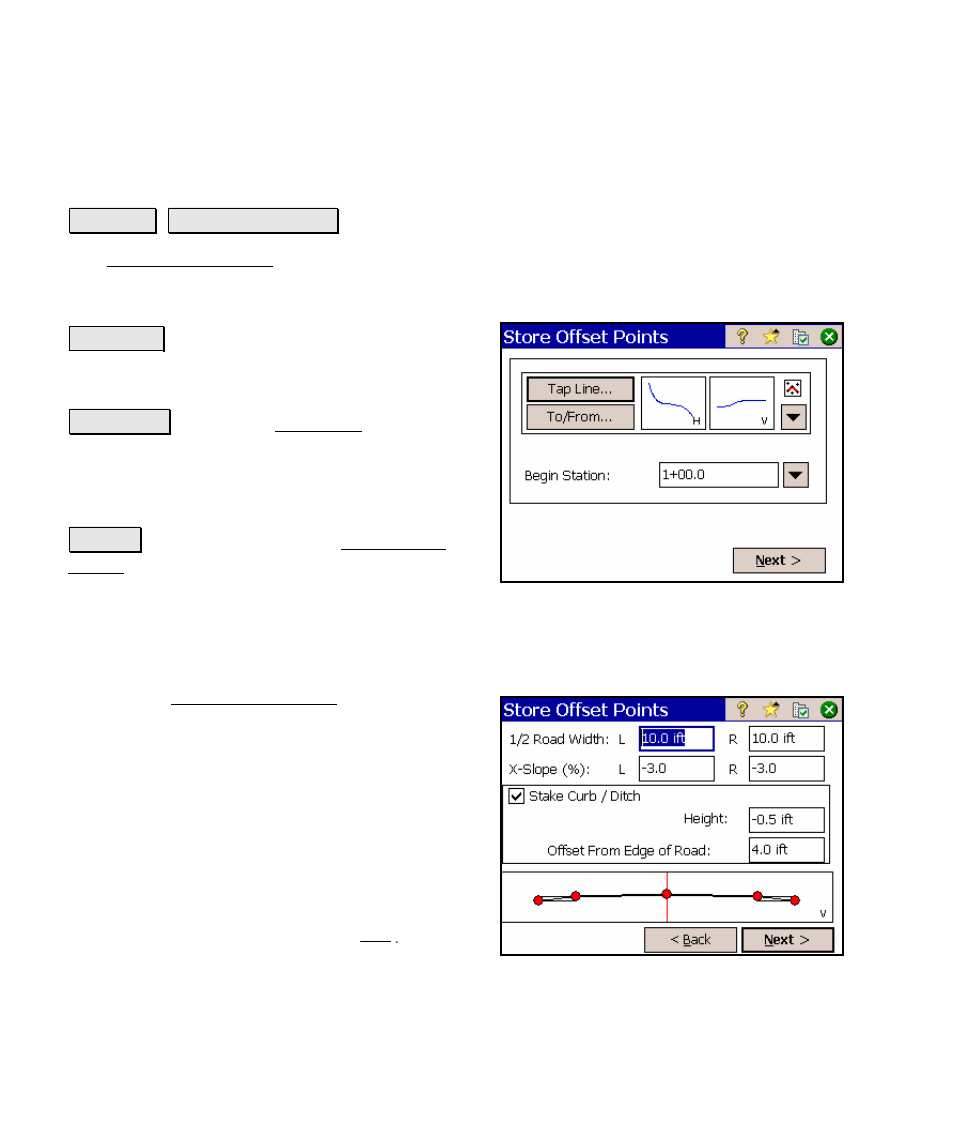 Store offset points, Store offset points – screen two, Adjustment | Spectra Precision Survey Pro v4.5 Ranger Reference Manual User Manual | Page 324 / 475