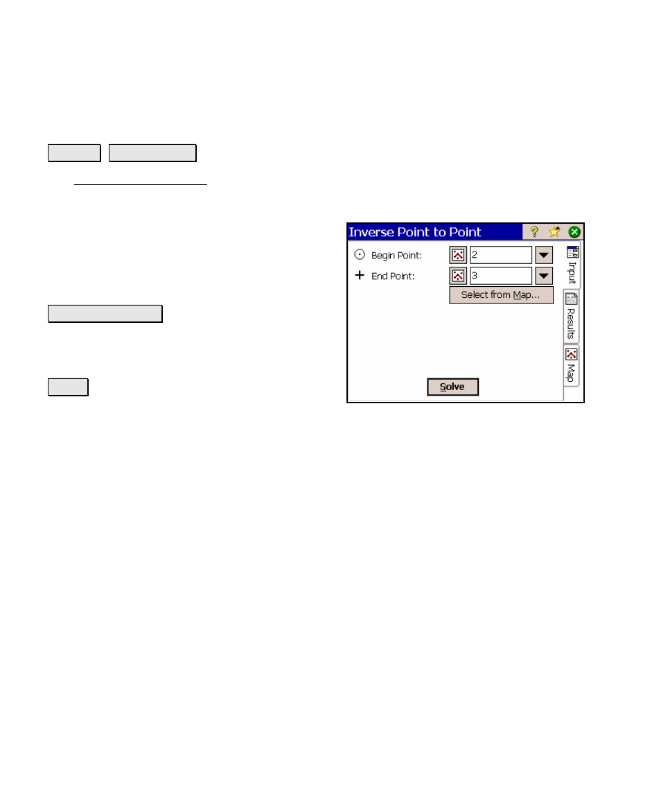Inverse point to point, Results | Spectra Precision Survey Pro v4.5 Ranger Reference Manual User Manual | Page 358 / 475