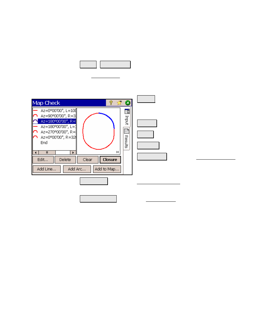 Map check, Results, Inverse point to line | Spectra Precision Survey Pro v4.5 Ranger Reference Manual User Manual | Page 375 / 475