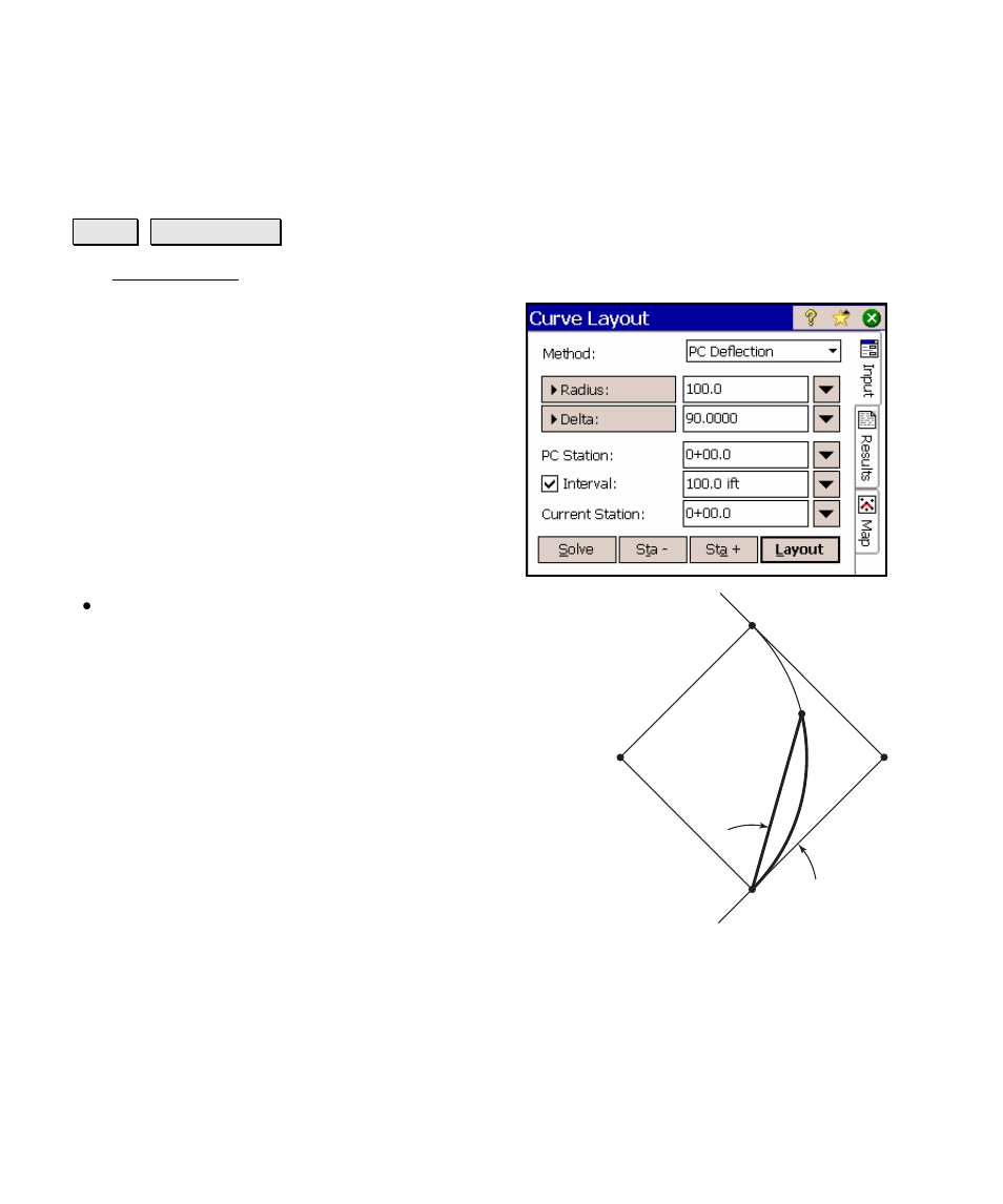 Curve layout, Compute area | Spectra Precision Survey Pro v4.5 Ranger Reference Manual User Manual | Page 392 / 475