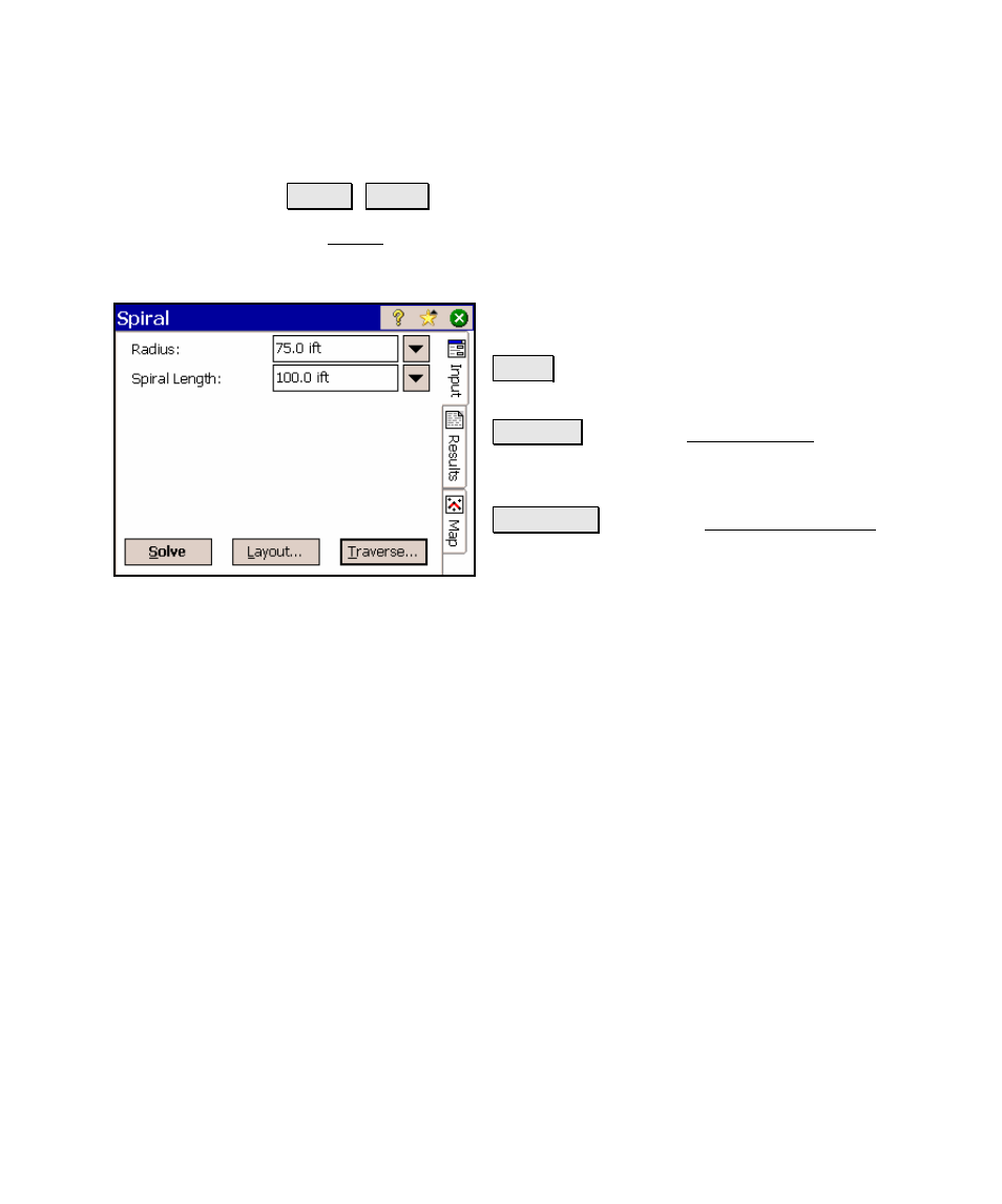 Spiral, Results | Spectra Precision Survey Pro v4.5 Ranger Reference Manual User Manual | Page 403 / 475