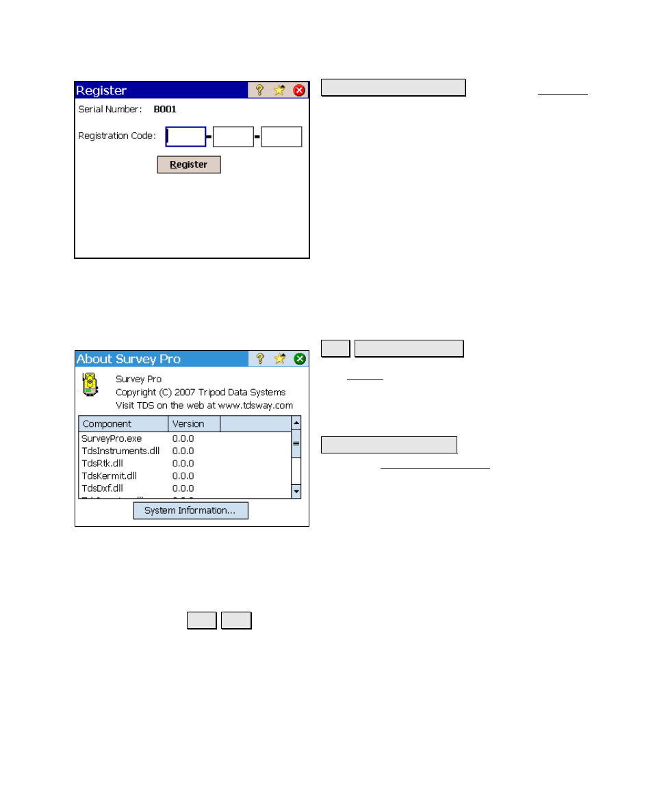 About survey pro, Exit, Reference | Welcome | Spectra Precision Survey Pro v4.5 Ranger Reference Manual User Manual | Page 41 / 475