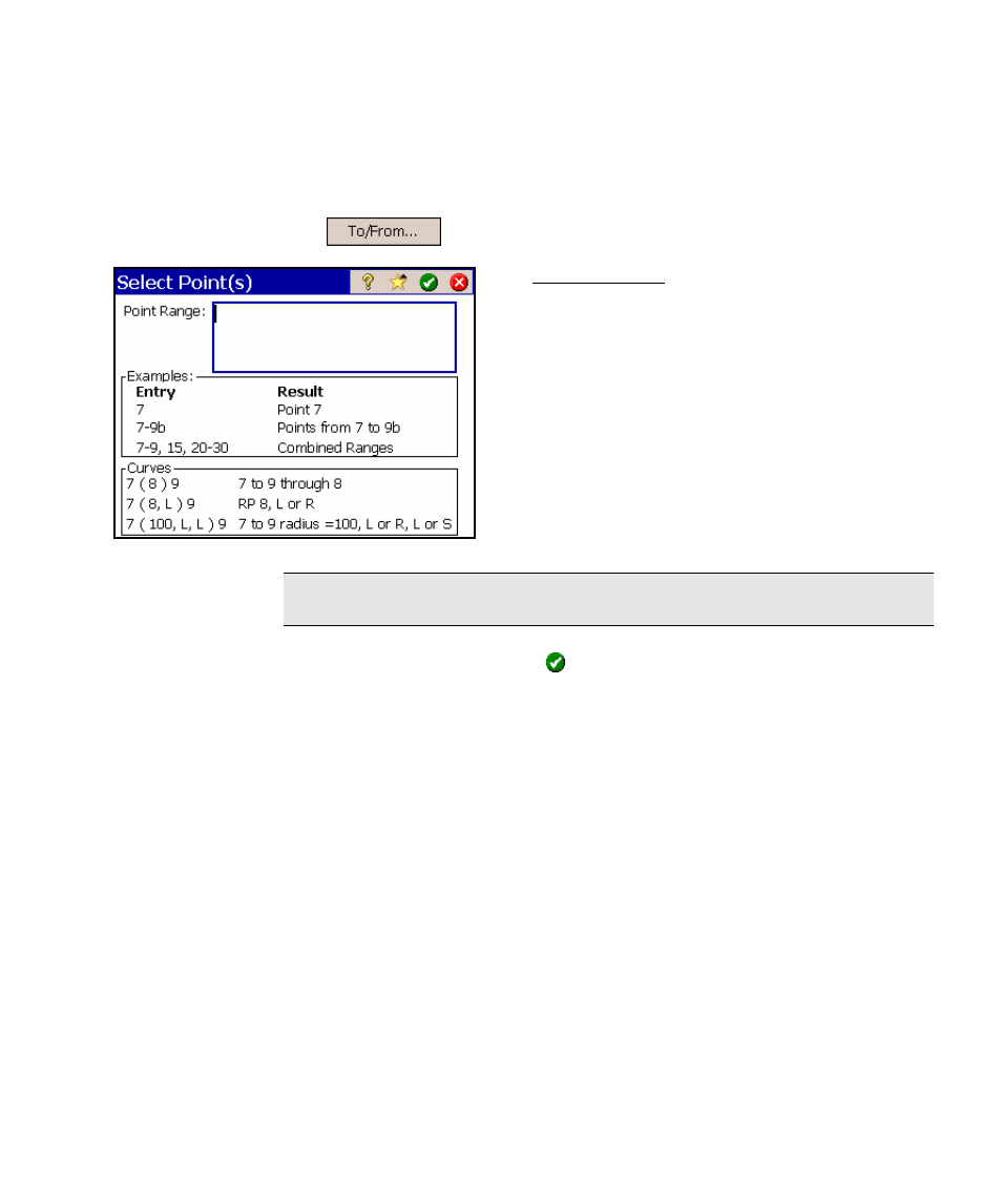 Point list editor, Road station and offset | Spectra Precision Survey Pro v4.5 Ranger Reference Manual User Manual | Page 451 / 475
