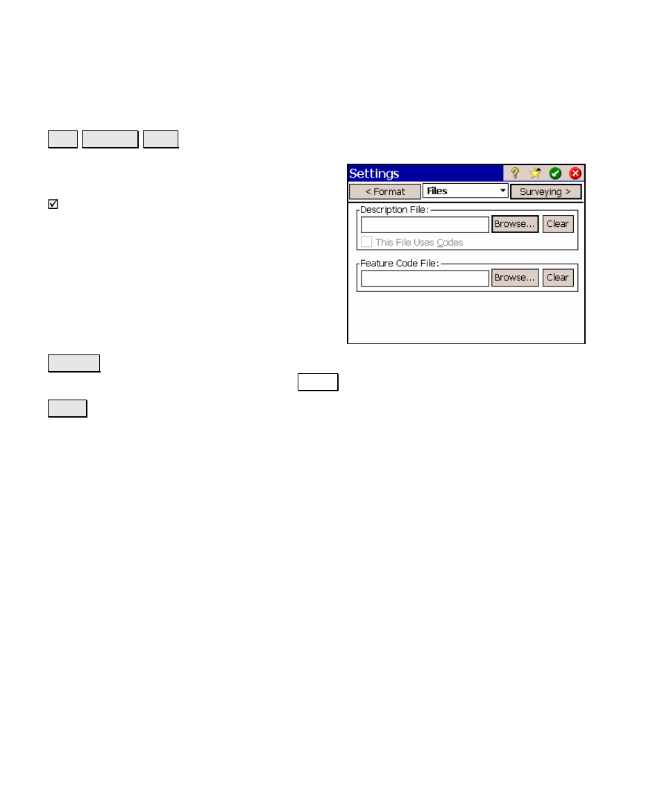 Files settings | Spectra Precision Survey Pro v4.5 Ranger Reference Manual User Manual | Page 52 / 475