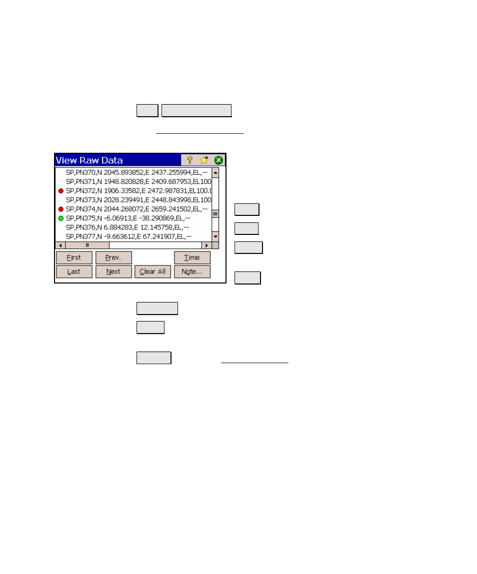 View raw data file | Spectra Precision Survey Pro v4.5 Ranger Reference Manual User Manual | Page 87 / 475