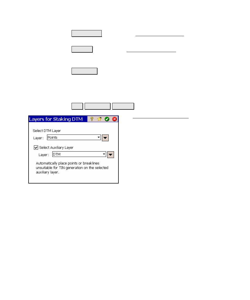 Layers for staking dtm | Spectra Precision Survey Pro v4.5 Ranger Reference Manual User Manual | Page 89 / 475