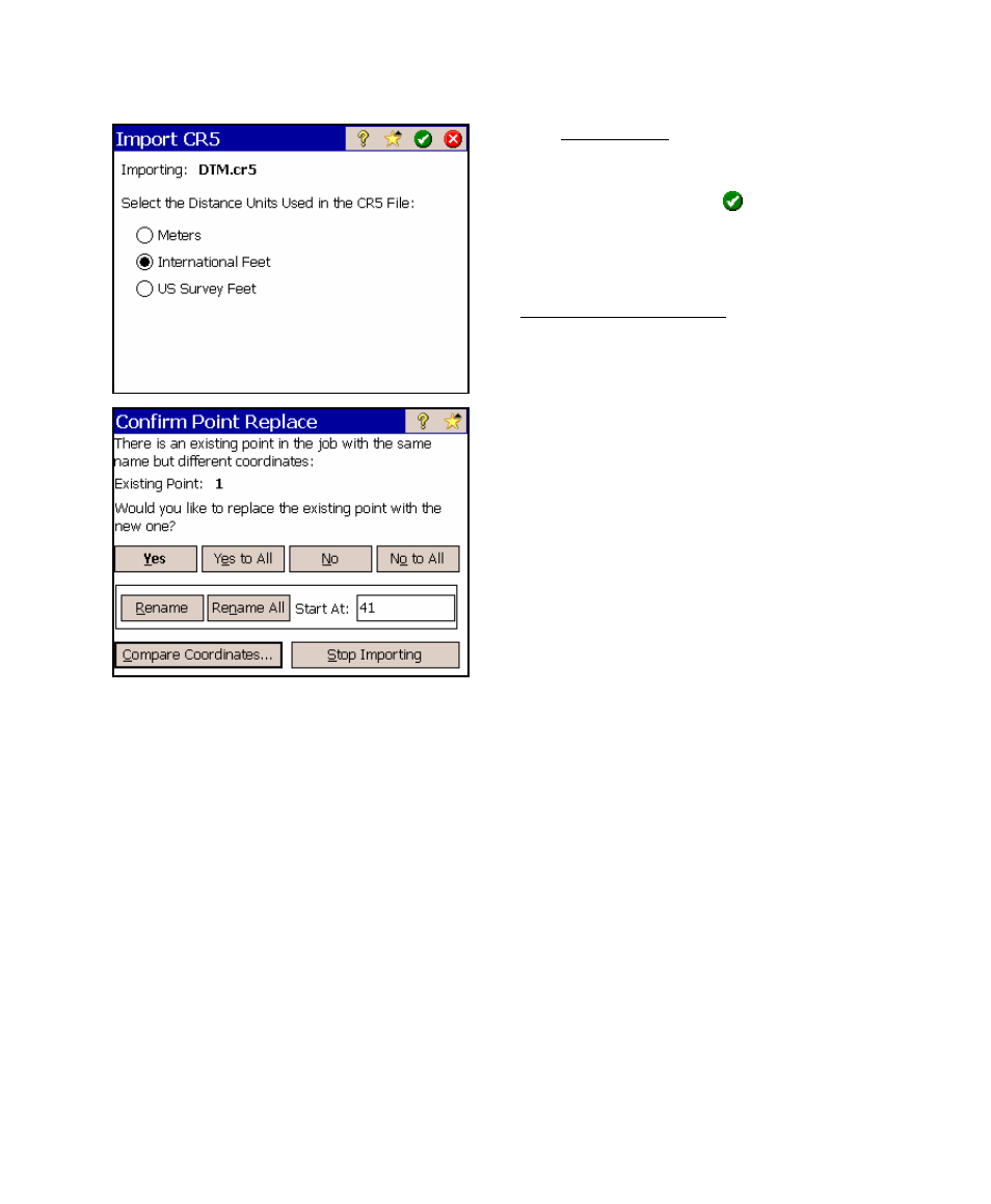 Importing landxml files | Spectra Precision Survey Pro v4.5 Ranger User Manual User Manual | Page 119 / 339