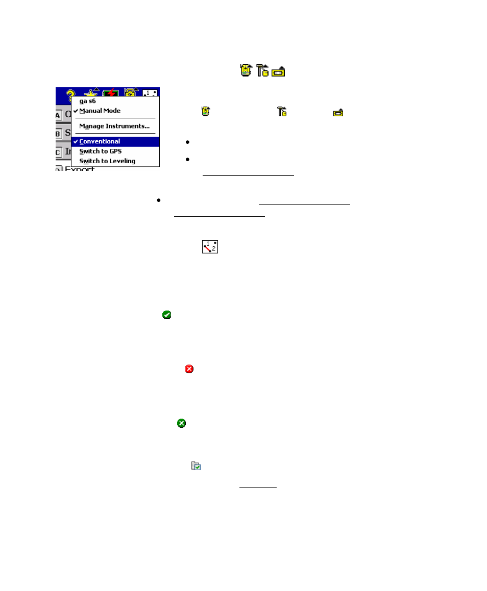 Surveying mode, Map view, Cancel | Close, Settings | Spectra Precision Survey Pro v4.5 Ranger User Manual User Manual | Page 21 / 339