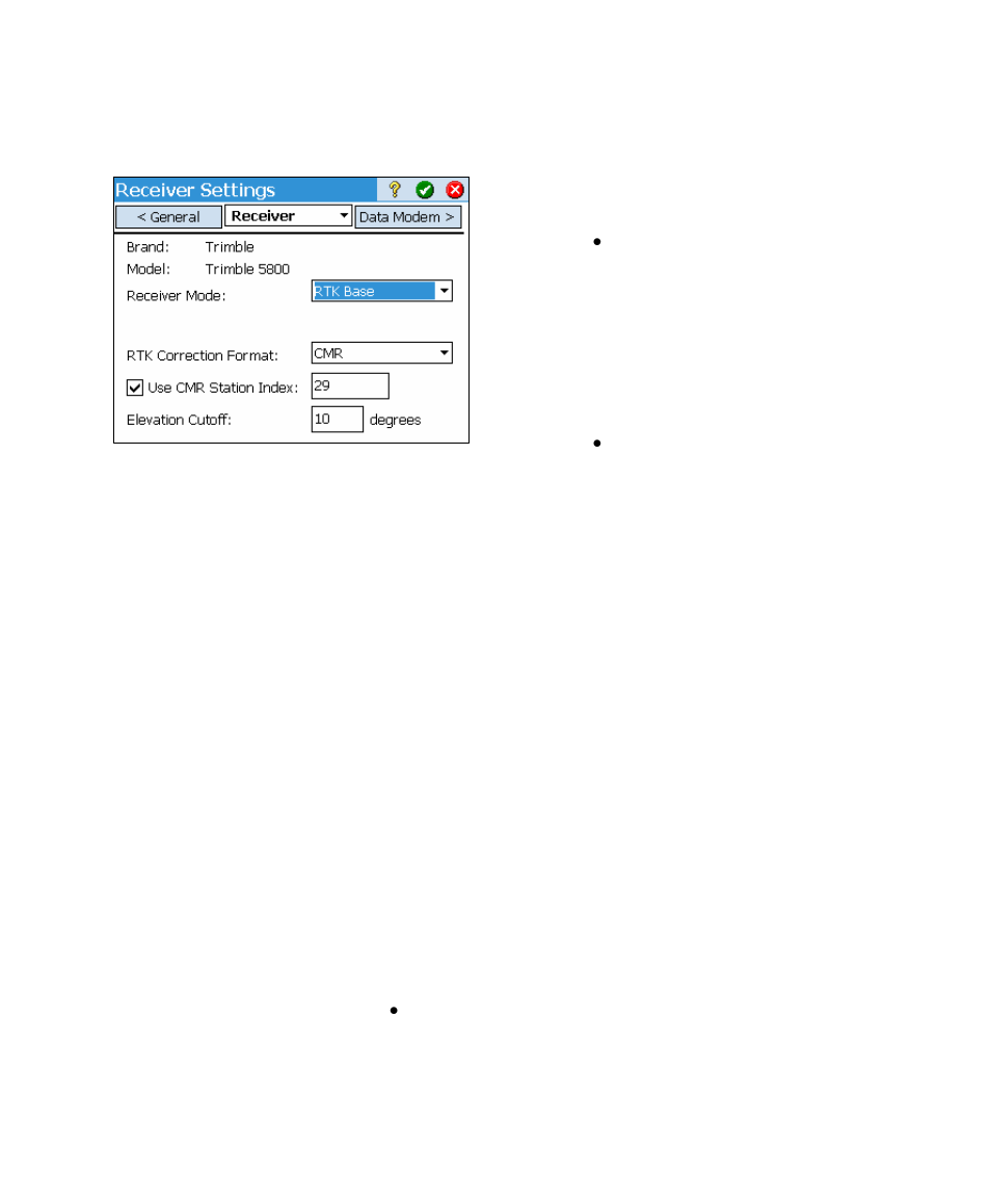 Receiver settings – receiver mode | Spectra Precision Survey Pro v4.5 Ranger User Manual User Manual | Page 243 / 339