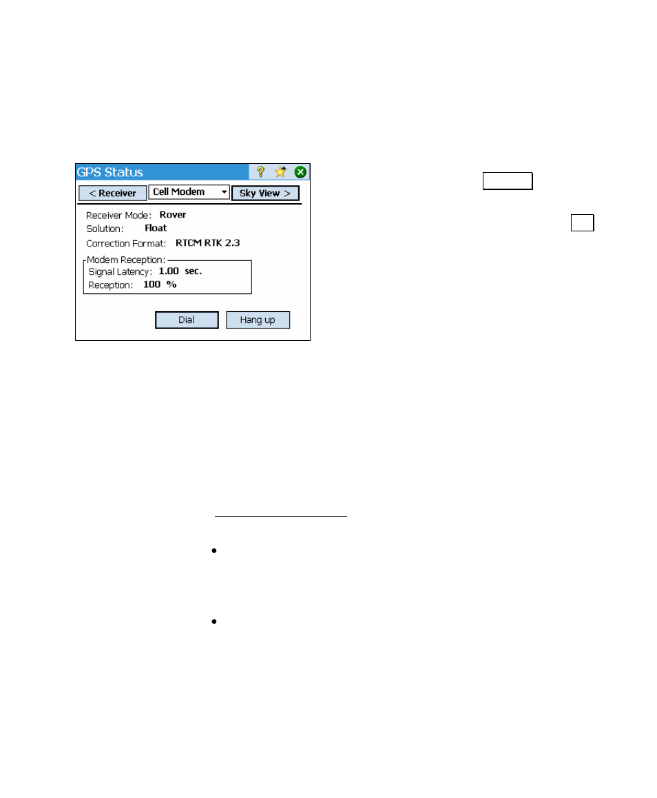 Hanging up and redialing a cellular phone, Solve projection, Projection | Projection control points status screen | Spectra Precision Survey Pro v4.5 Ranger User Manual User Manual | Page 327 / 339