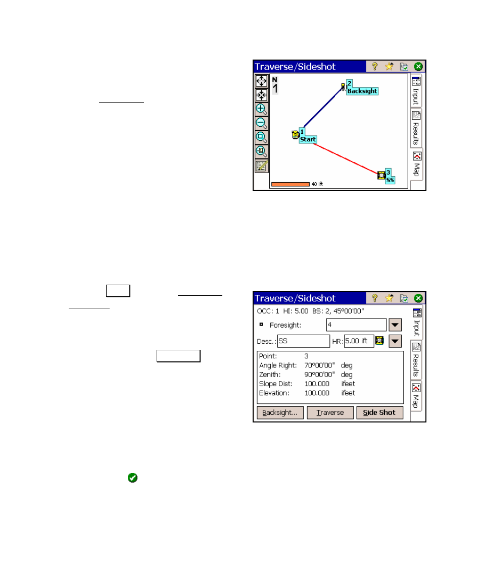 Performing a traverse shot, Ayers | Spectra Precision Survey Pro v4.5 Ranger User Manual User Manual | Page 72 / 339