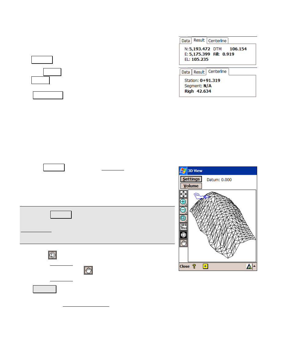 View the dtm, Creating templates | Spectra Precision Survey Pro v4.5 Recon and Nomad User Manual User Manual | Page 126 / 379