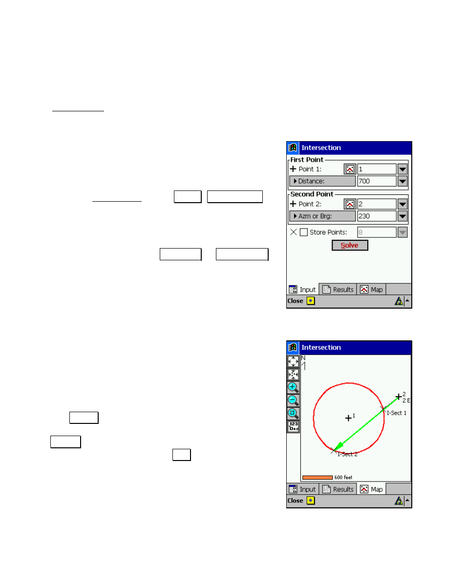 Intersection | Spectra Precision Survey Pro v4.5 Recon and Nomad User Manual User Manual | Page 172 / 379