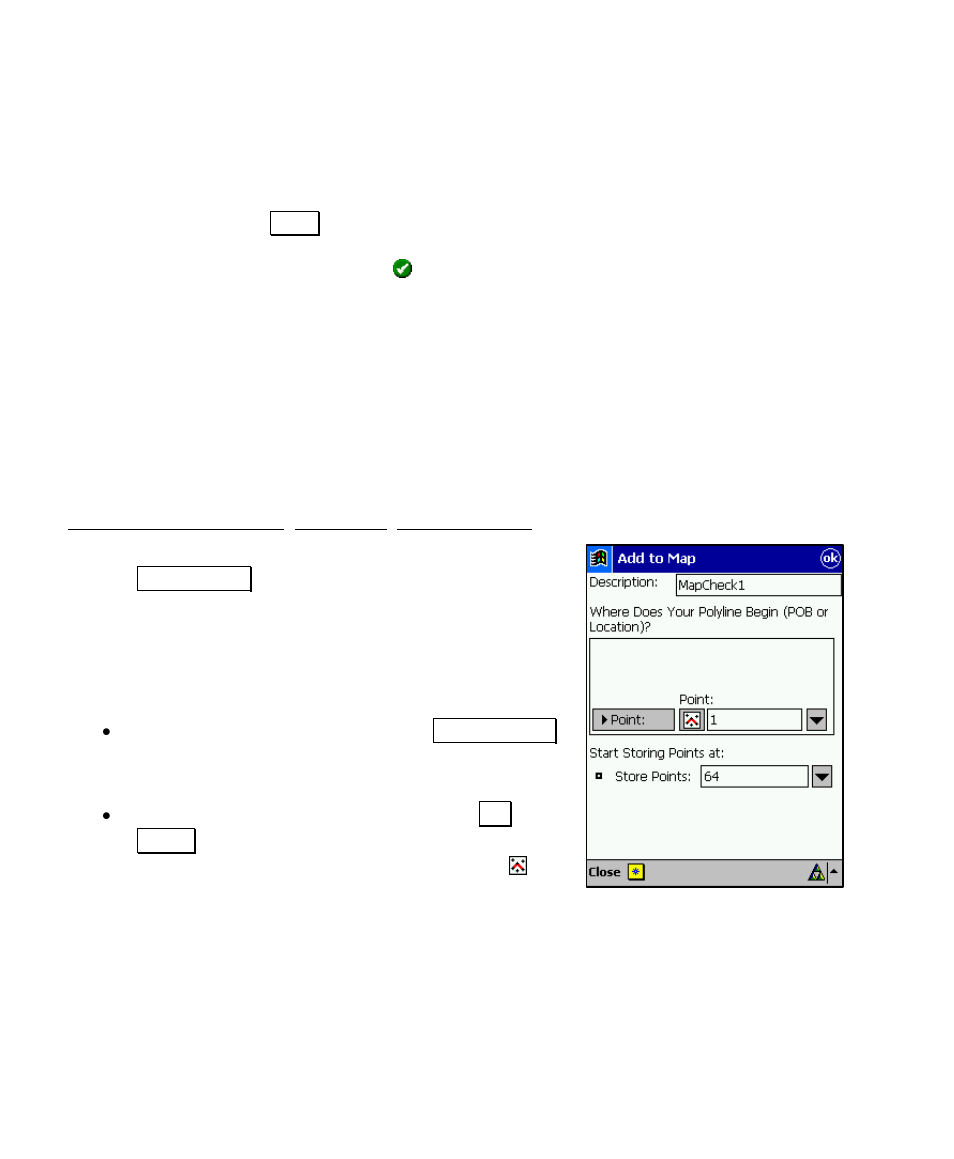 Editing boundary data, Adding boundary data to the current project, Control screen | A shot in remote mode | Spectra Precision Survey Pro v4.5 Recon and Nomad User Manual User Manual | Page 174 / 379