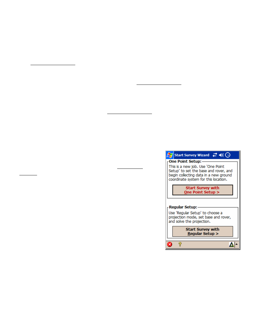 Start gps survey, Start gps survey – choose one point setup | Spectra Precision Survey Pro v4.5 Recon and Nomad User Manual User Manual | Page 268 / 379