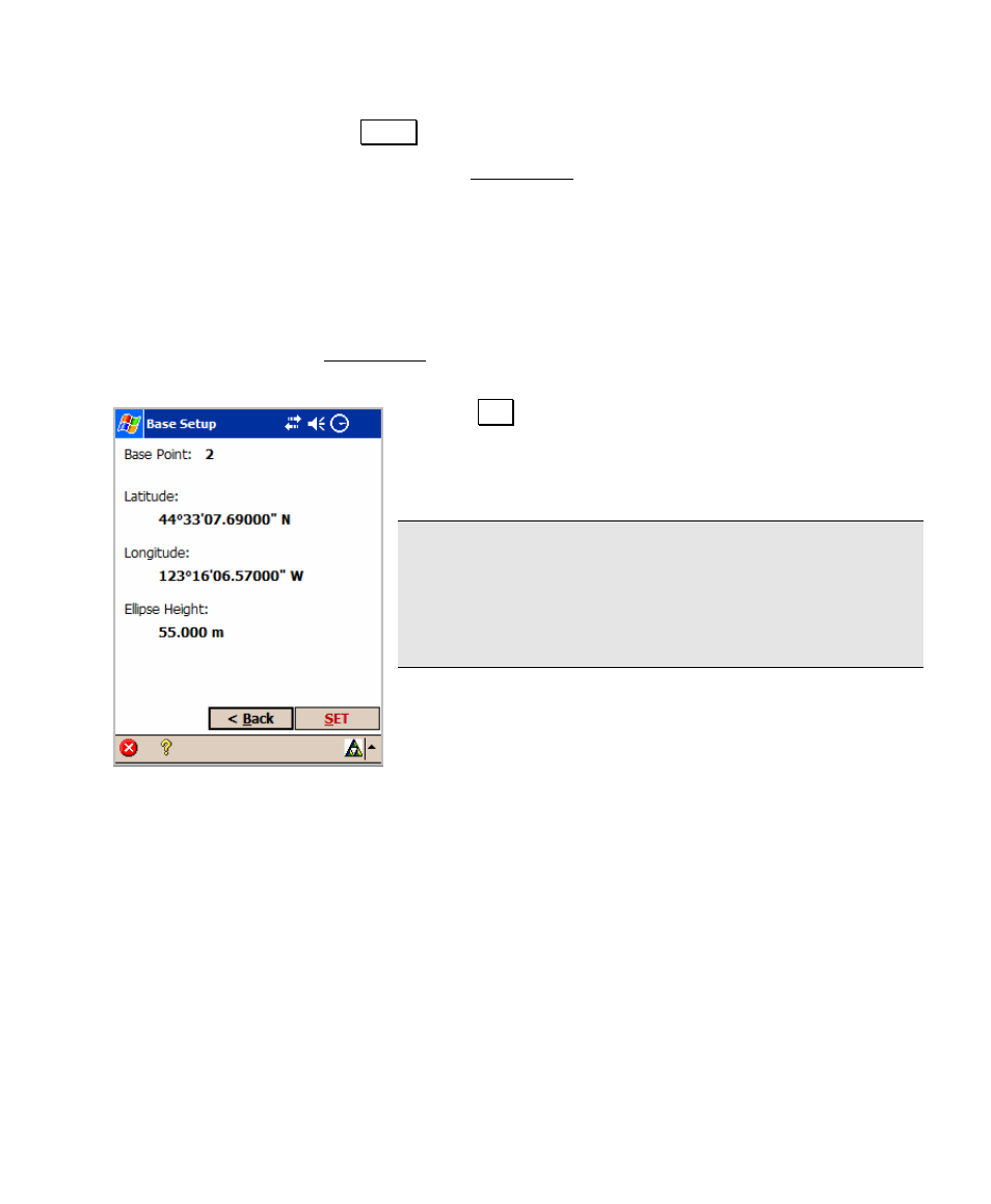 Base setup two – set | Spectra Precision Survey Pro v4.5 Recon and Nomad User Manual User Manual | Page 273 / 379