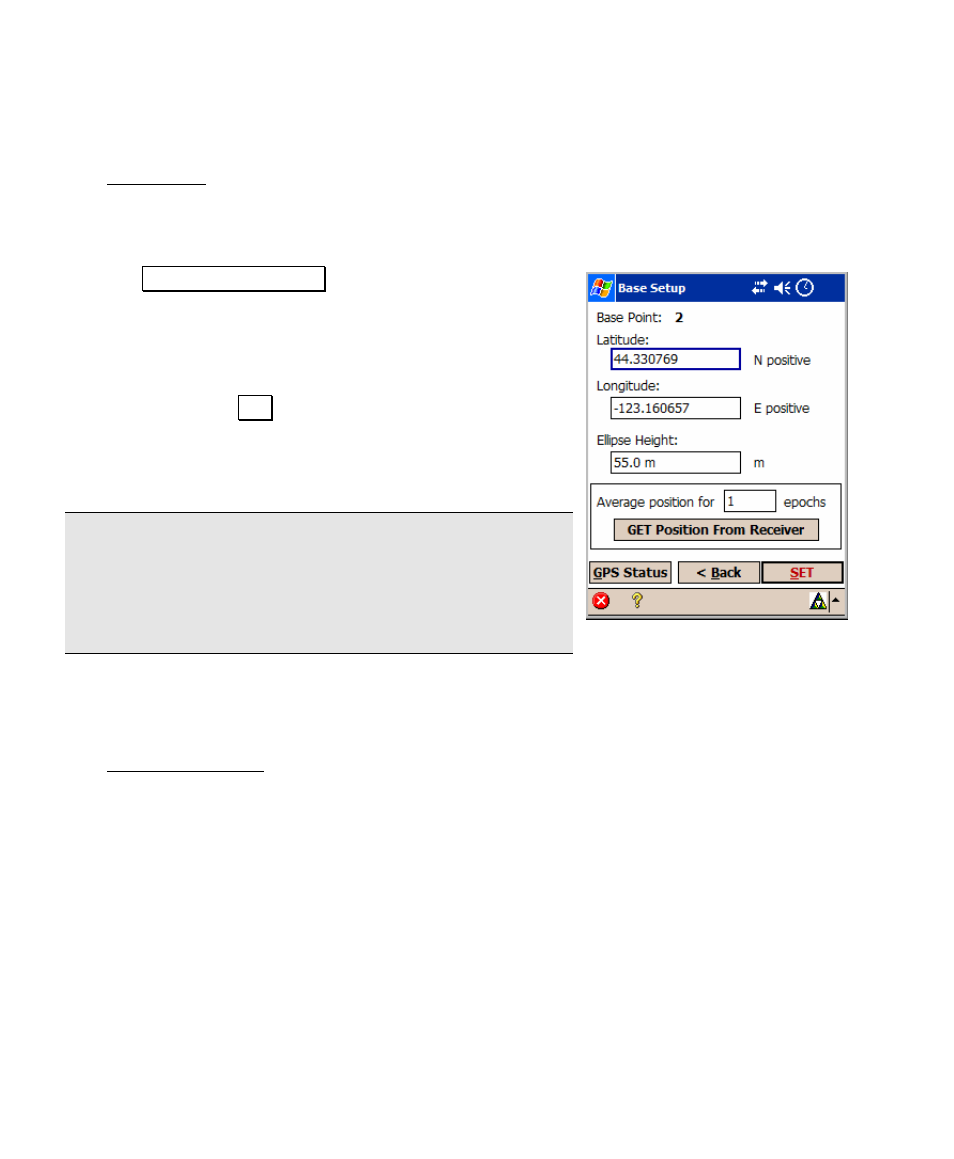 Start gps survey – rover setup, Base setup two - get and set | Spectra Precision Survey Pro v4.5 Recon and Nomad User Manual User Manual | Page 274 / 379