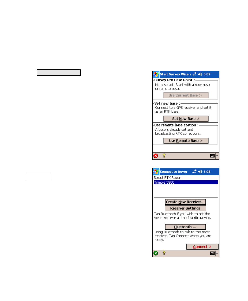 Starting a survey with vrs | Spectra Precision Survey Pro v4.5 Recon and Nomad User Manual User Manual | Page 348 / 379