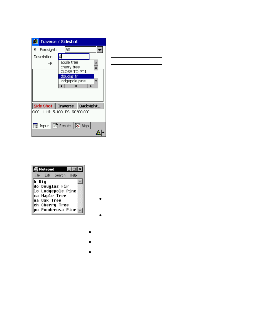 Description files with codes | Spectra Precision Survey Pro v4.5 Recon and Nomad User Manual User Manual | Page 49 / 379