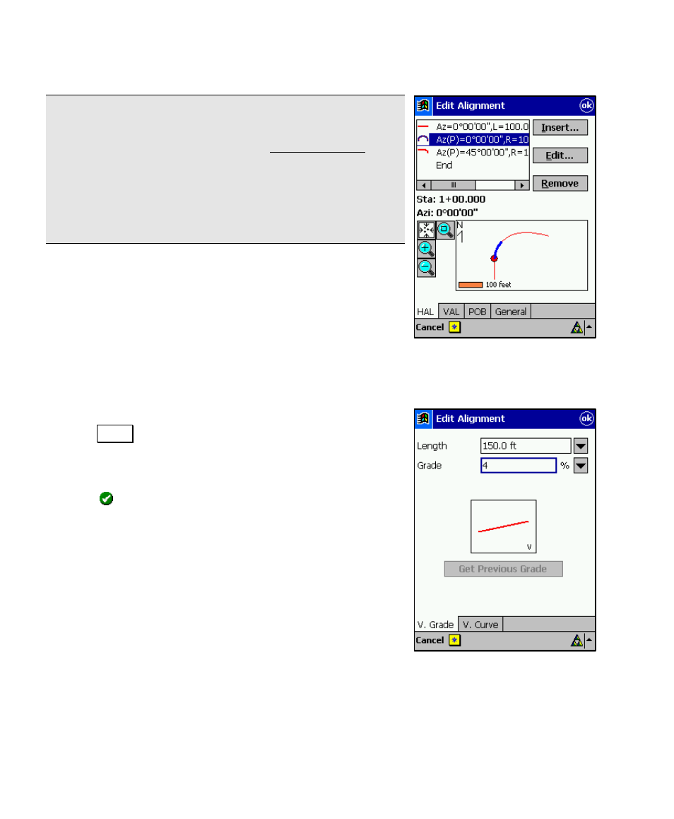 Vertical alignment | Spectra Precision Survey Pro v4.5 Recon and Nomad User Manual User Manual | Page 64 / 379