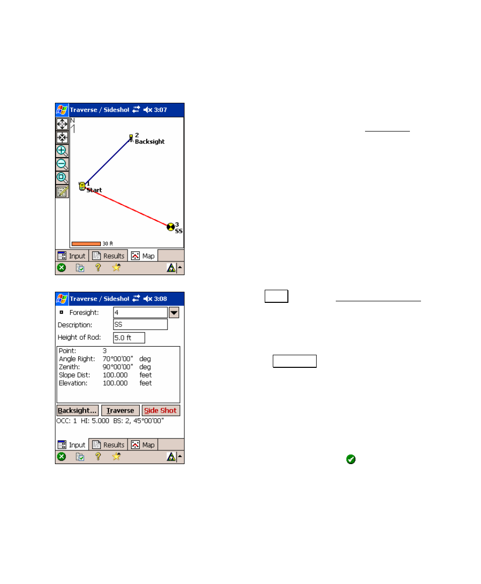 Performing a traverse shot, Ayers | Spectra Precision Survey Pro v4.5 Recon and Nomad User Manual User Manual | Page 79 / 379