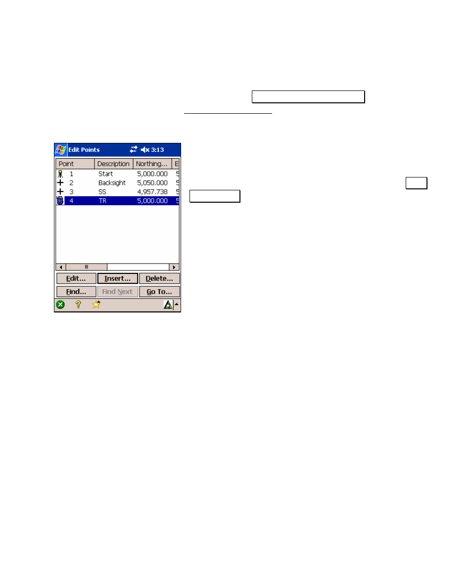 Data collection summary, Th 2d points | Spectra Precision Survey Pro v4.5 Recon and Nomad User Manual User Manual | Page 81 / 379