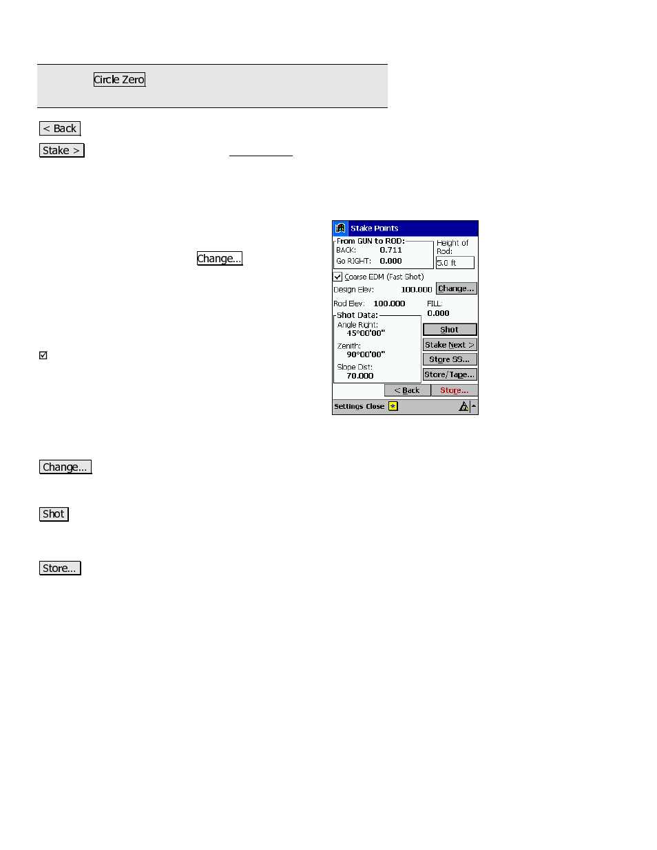 Stake points – screen three | Spectra Precision Survey Pro v3.80 Recon iPAQ Reference Manual User Manual | Page 120 / 261