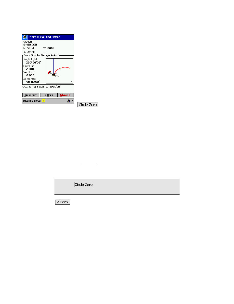 Curve and offset – screen three | Spectra Precision Survey Pro v3.80 Recon iPAQ Reference Manual User Manual | Page 145 / 261