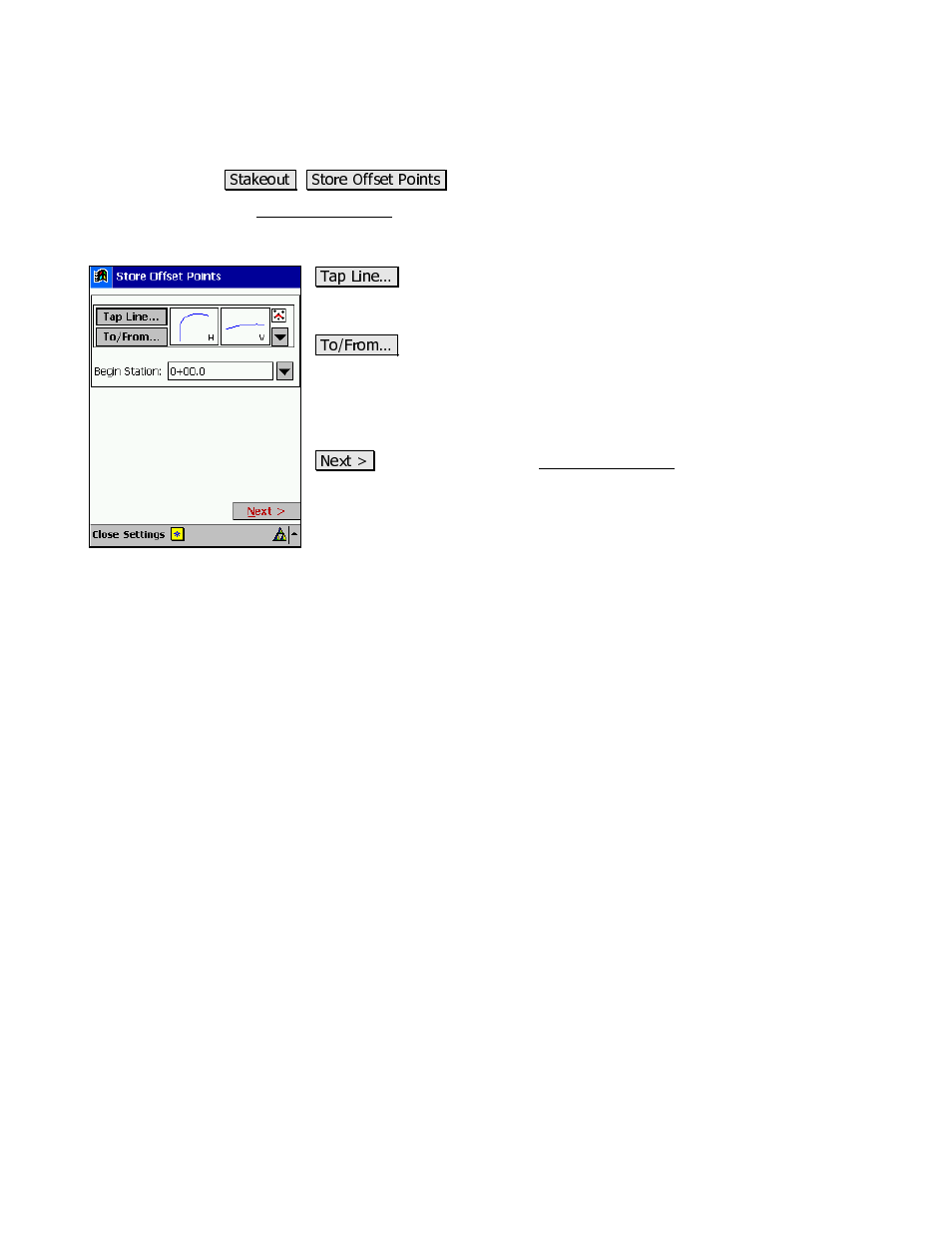 Store offset points | Spectra Precision Survey Pro v3.80 Recon iPAQ Reference Manual User Manual | Page 153 / 261