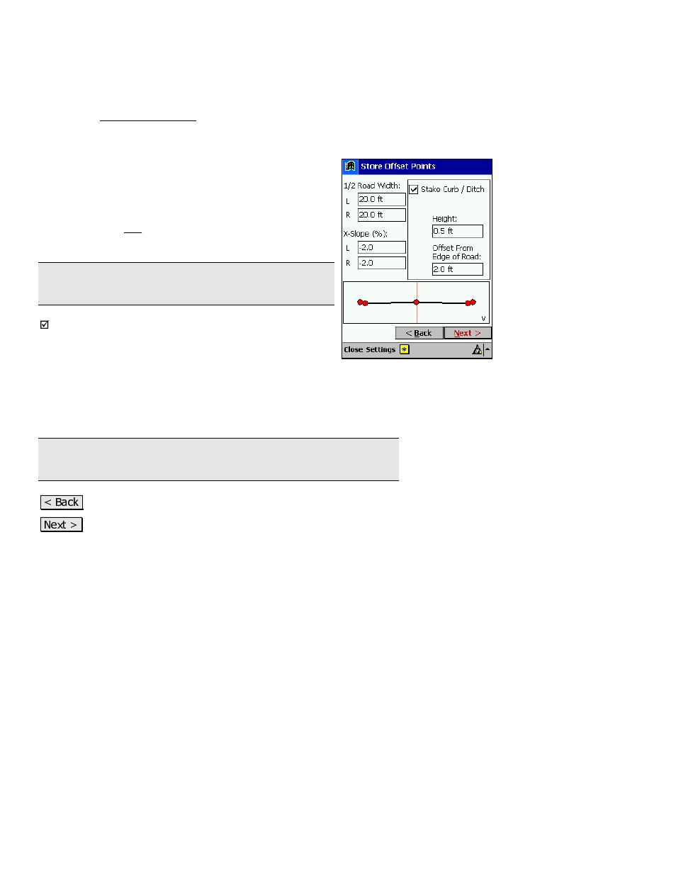 Store offset points – screen two | Spectra Precision Survey Pro v3.80 Recon iPAQ Reference Manual User Manual | Page 154 / 261