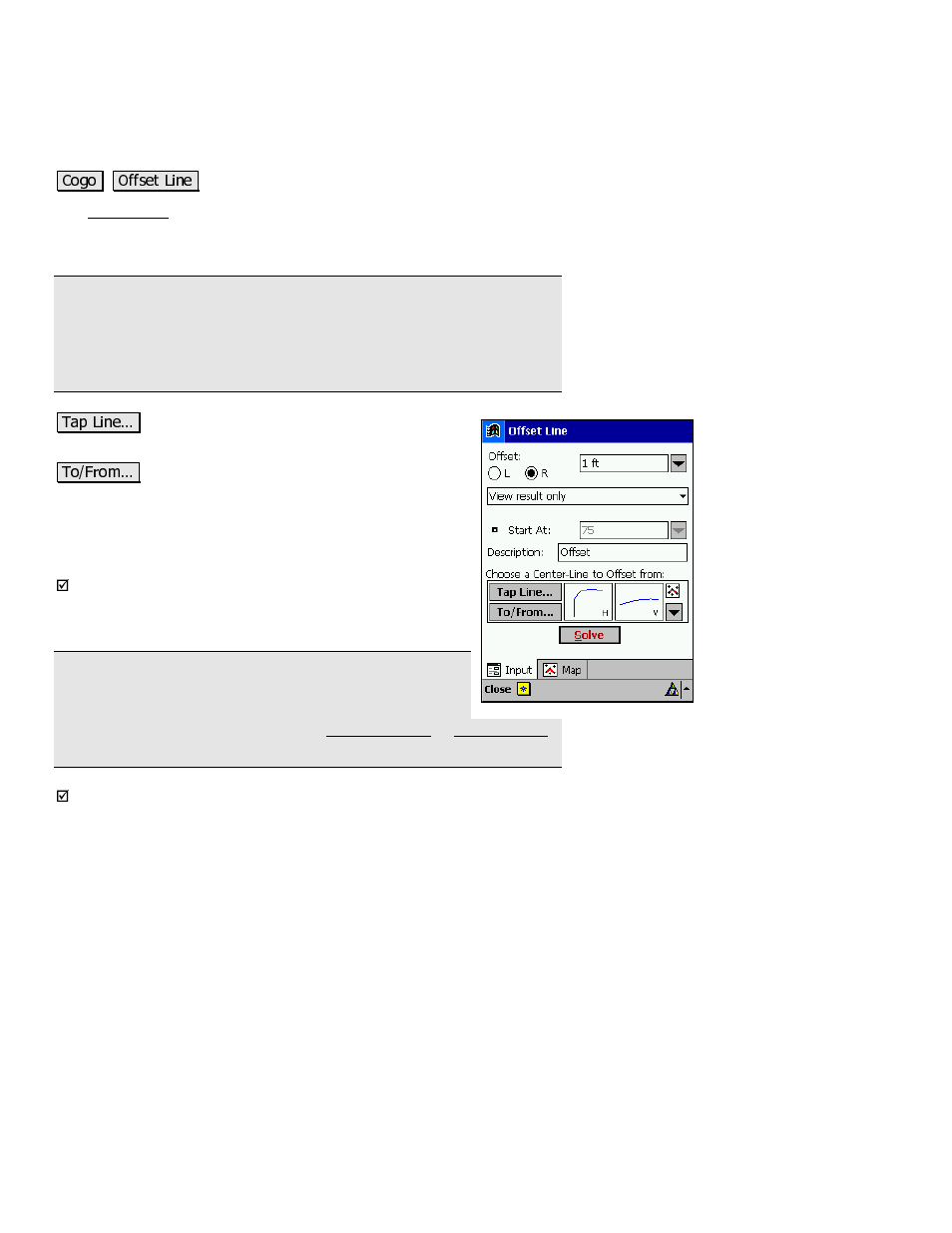 Offset line | Spectra Precision Survey Pro v3.80 Recon iPAQ Reference Manual User Manual | Page 176 / 261