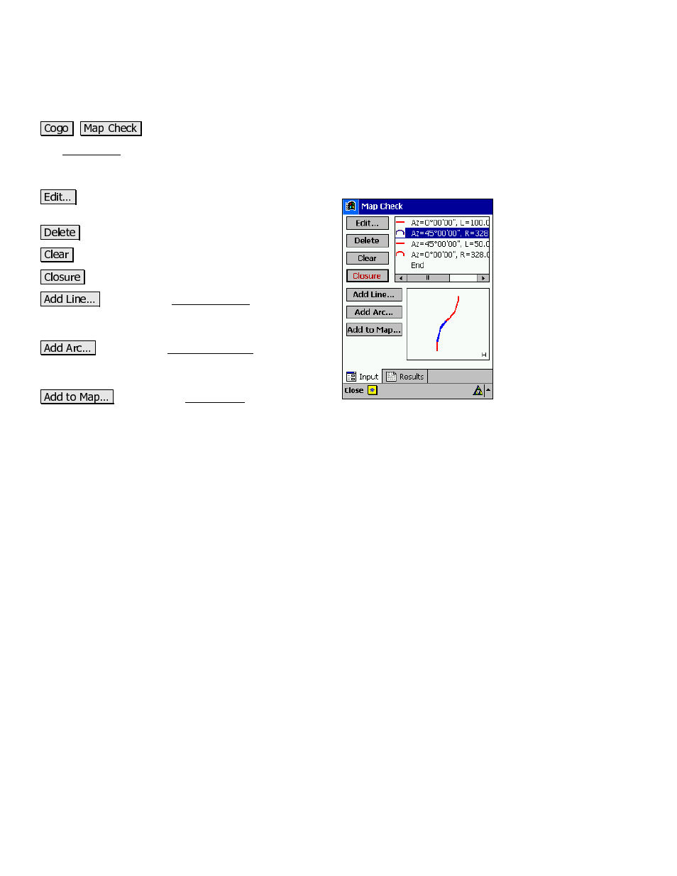 Map check, Results | Spectra Precision Survey Pro v3.80 Recon iPAQ Reference Manual User Manual | Page 182 / 261