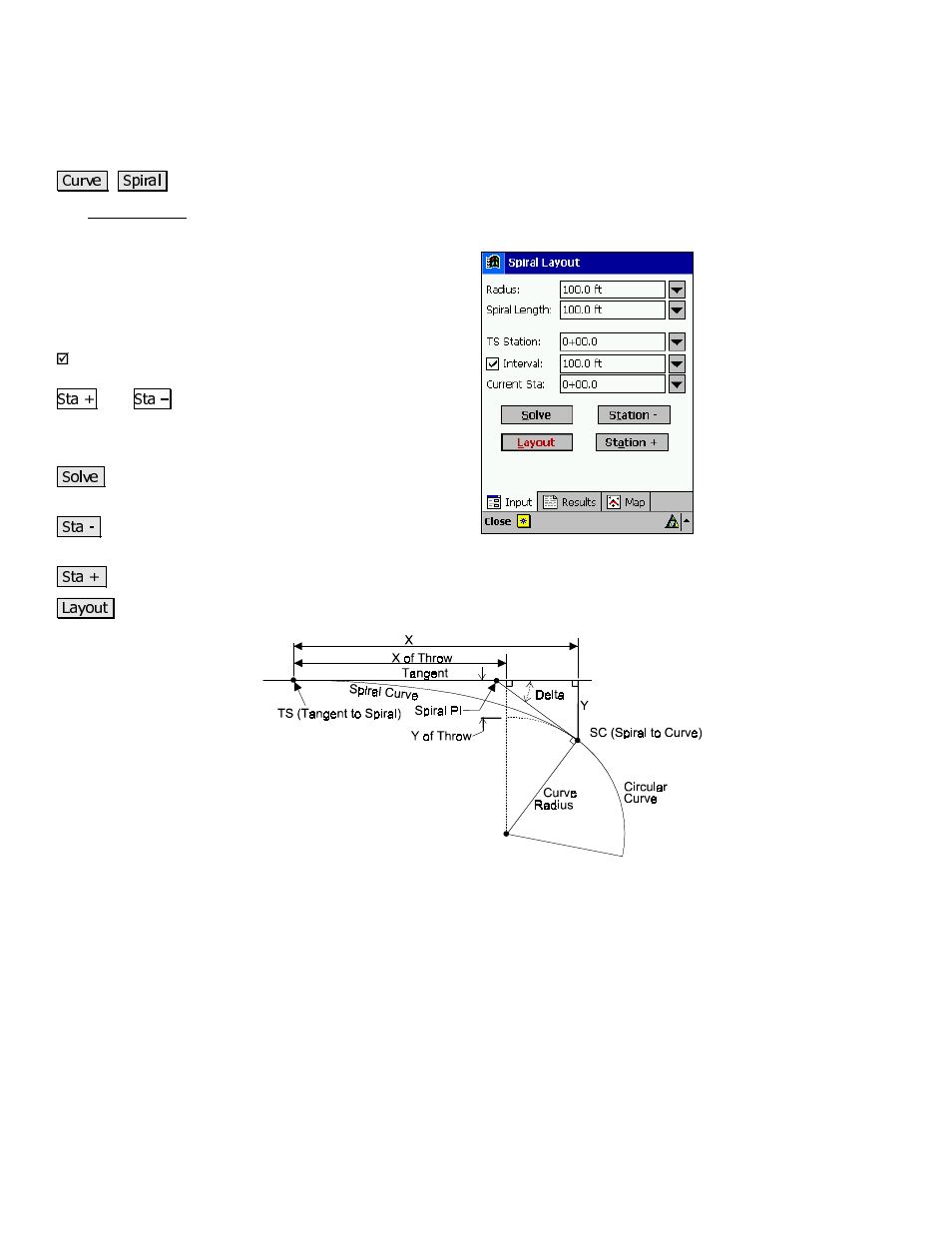 Spiral layout | Spectra Precision Survey Pro v3.80 Recon iPAQ Reference Manual User Manual | Page 210 / 261