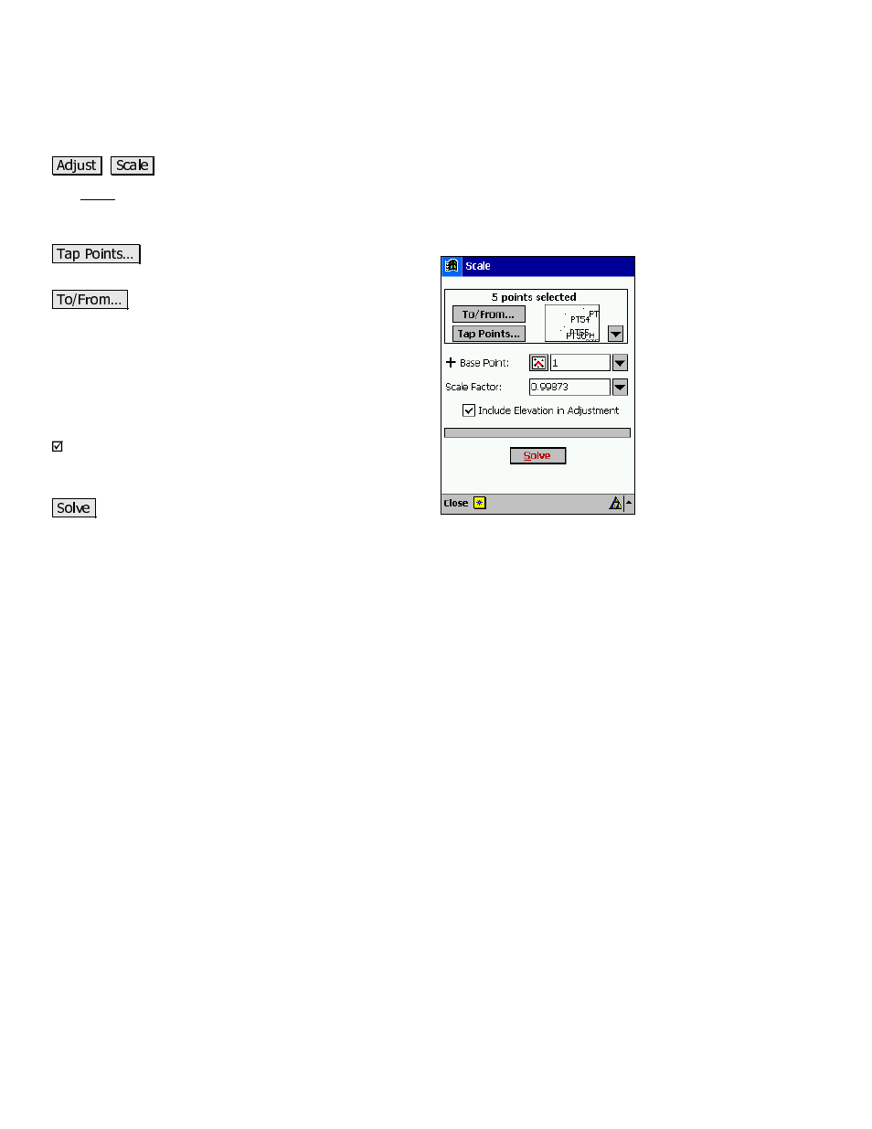 Scale | Spectra Precision Survey Pro v3.80 Recon iPAQ Reference Manual User Manual | Page 240 / 261